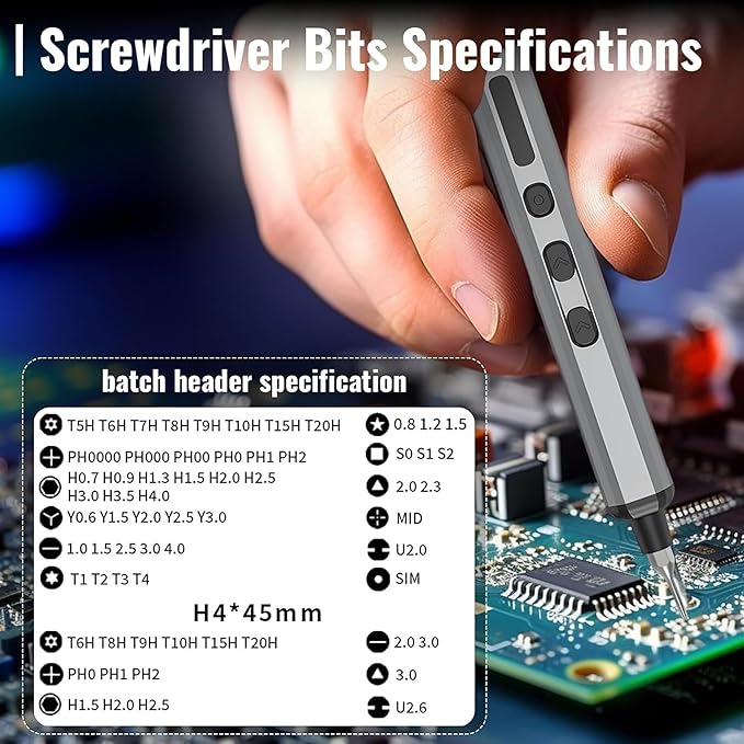 Electric Precision Screwdriver Set 68-in-1 – Battery Powered, 64 Magnetic Bits, Phone Laptop Watch Repair