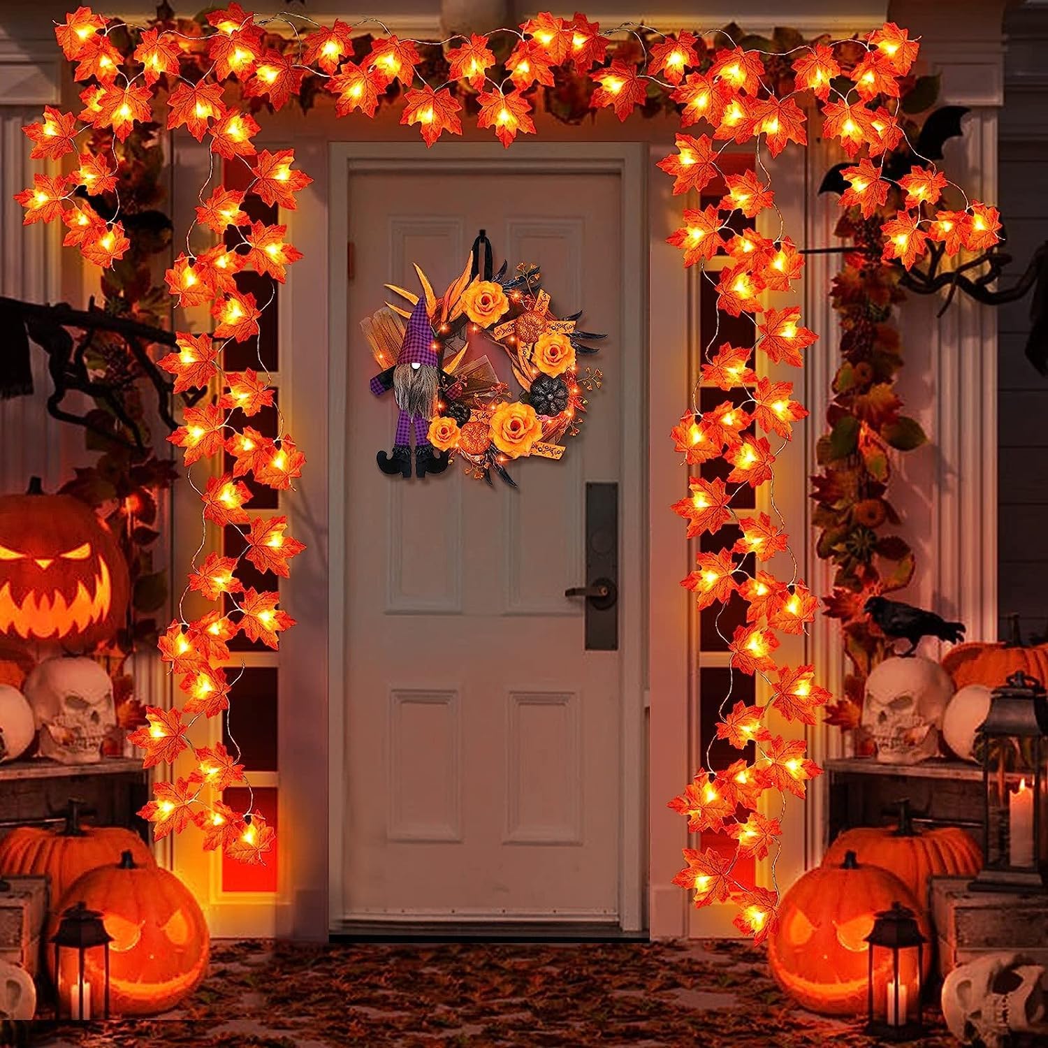 Yoawllty Maple Leaf LED Garland – Cozy Autumn Ambience