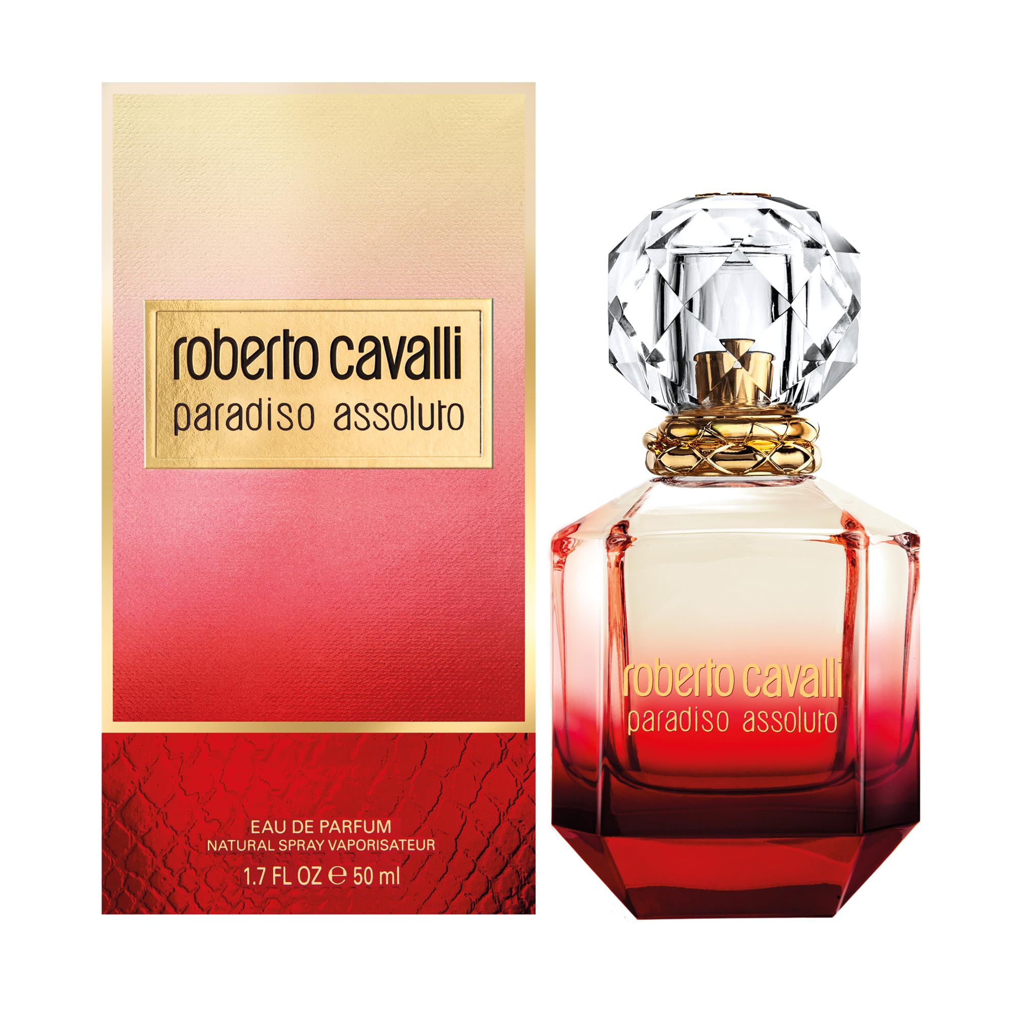 Roberto Cavalli Paradiso Assoluto For Women EDPPerfumes & FragrancesTop Note: Wisteria and Red Lily Heart Note: Jasmine and Passion-Fruit Base Note: Creamy Sandalwood and Aromatic Vanilla