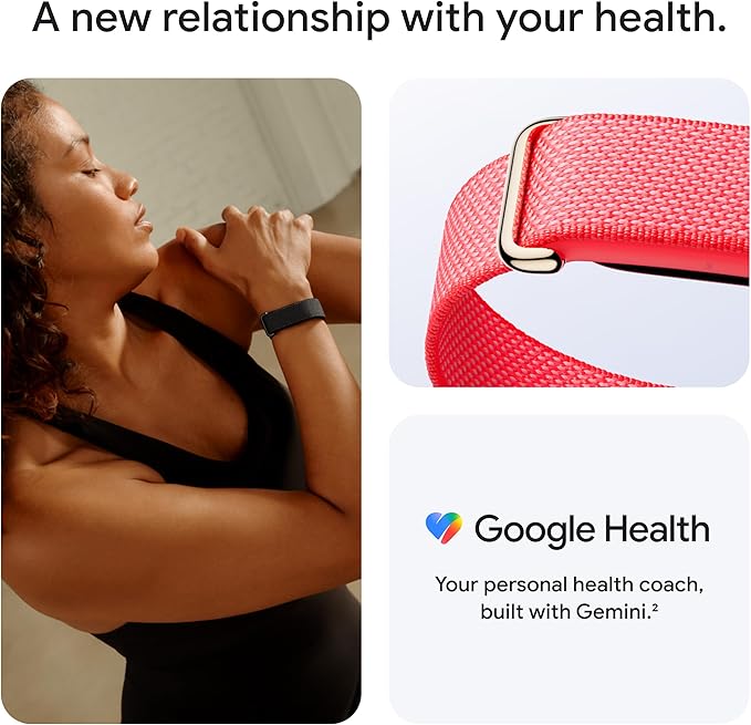 Fitbit Air screenless wearable health tracker by Google with advanced sleep tracking and heart health insights