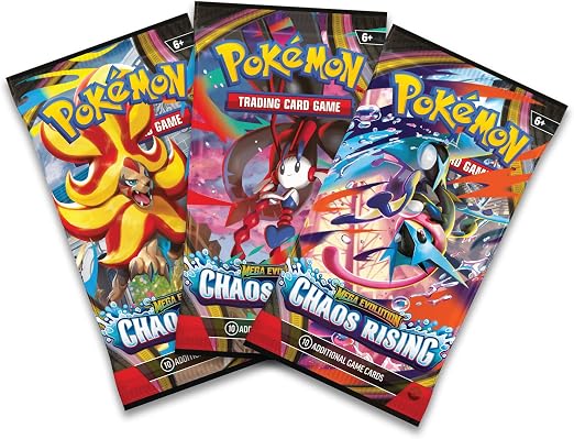 Pokémon TCG: Mega Evolution—Chaos Rising Triple Pack – Charmeleon Foil Promo + 3 Booster Packs, Mega Greninja ex