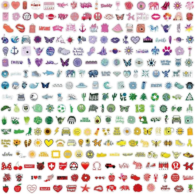 Mumoo Bear Stickers 300 Pieces Vinyl Stickers VSCO Girl Waterproof Stickers Trendy Stickers