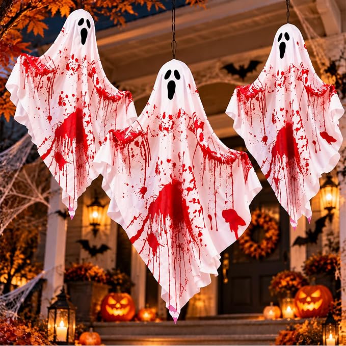 3-Pack Hanging Halloween Decorations for Indoor & Outdoor Use