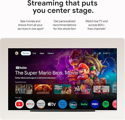 Google TV 4K HDR entertainment device compact design