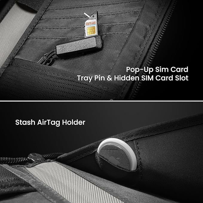 tomtoc T03 Passport Cover – Grey, Minimalist Slim Passport Holder, Size M