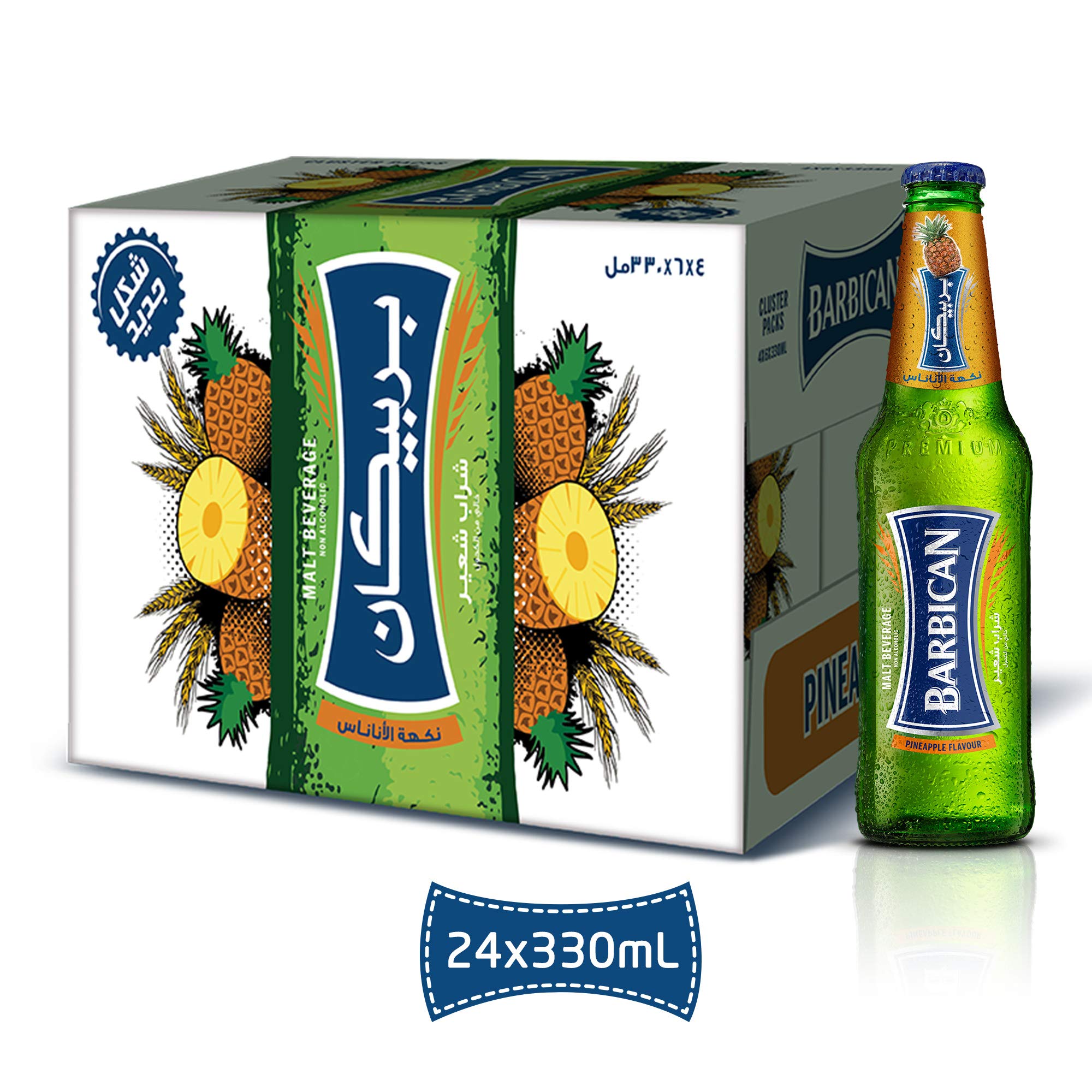 Barbican Pineapple Flavoured Non-Alcoholic Malt Beverage (24x330ml)BeveragesTransport yourself to a tropical paradise. Relish every sip of this delicious and exotic malt drink. Taste ProfileStart your day with the freshness of pineapple. It doesn't get an