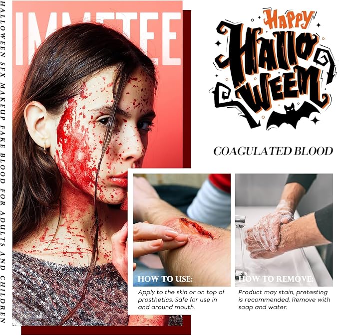 immetee Fake Blood Gel 55g with Stipple Sponge