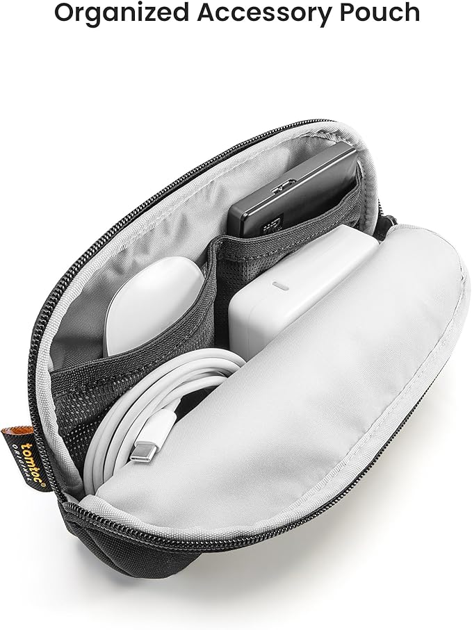tomtoc Electronic Organiser Bag – Water-Resistant Portable Cable Organiser & Tech Pouch