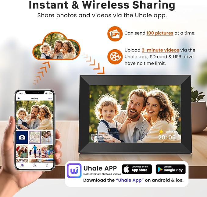 FANGOR digital photo frame touch screen display
