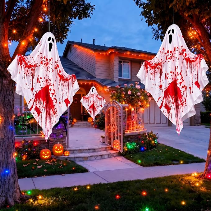 3-Pack Hanging Halloween Decorations for Indoor & Outdoor Use