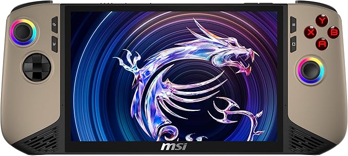 MSI Claw 8 AI+ A2VM-015 Gaming Handheld PC – Intel Core Ultra 7 258V Lunar Lake, Intel Arc 140V, 32GB LPDDR5X, 1TB NVMe SSD, 8" FHD+ 1920×1200 120Hz VRR Touchscreen, 80Wh Battery, 2x Thunderbolt 4, Wi-Fi 7, Windows 11 Home, Black/Sandstorm
