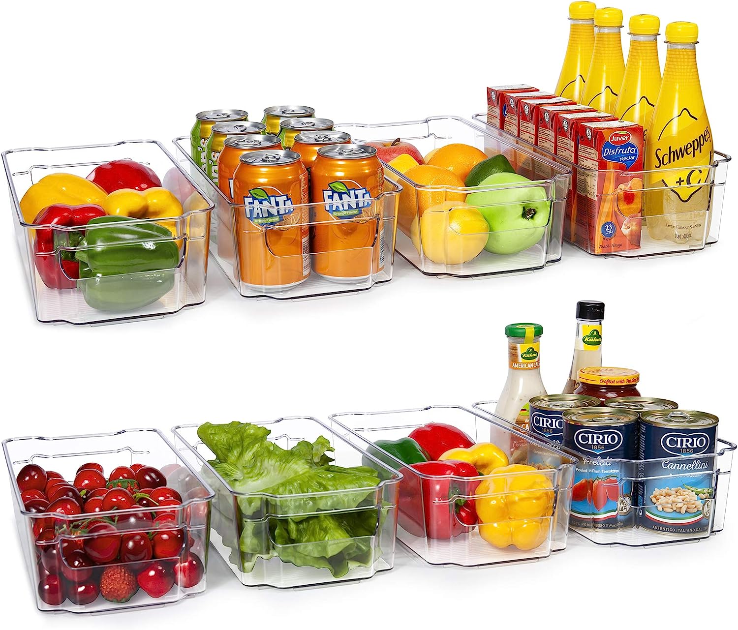 HOOJO Refrigerator Organizer Bins - 8 PiecesKitchen StorageHOOJO Refrigerator Organizer Bins refrigerator bins are the perfect solution for your cluttered fridge, freezer or pantry. They will make it a breeze to locate and select any item in your fridge.