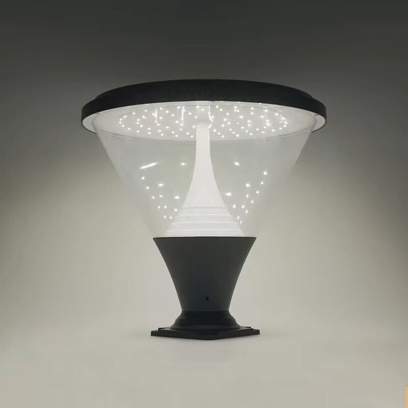 Solar LED Post Top Light 3000K Warm White – Solar Outdoor Garden Lamp, Waterproof, P18-1, 1 Year Warranty