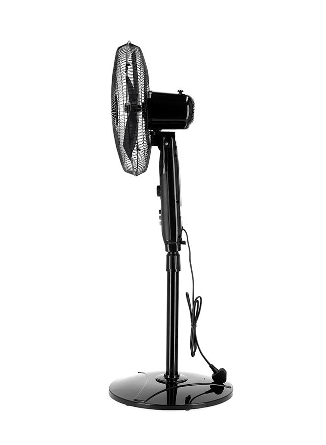 Krypton Oscillating Stand Fan KNF6153 - BlackHome EnvironmentAERODYNAMIC DESIGNEncased within its protective mesh casing are 5 fantastically aerodynamic blades which capture more air in a single turn than standard 4-blade fans, enabling it to generate mor
