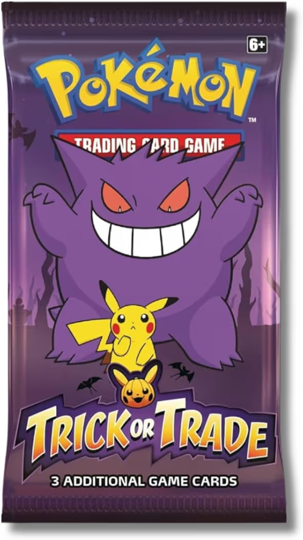 Pokémon TCG Trick or Trade Single Sealed Mini Booster Pack, 3 Trading Cards per Pack, Official Pokémon Trading Card Game
