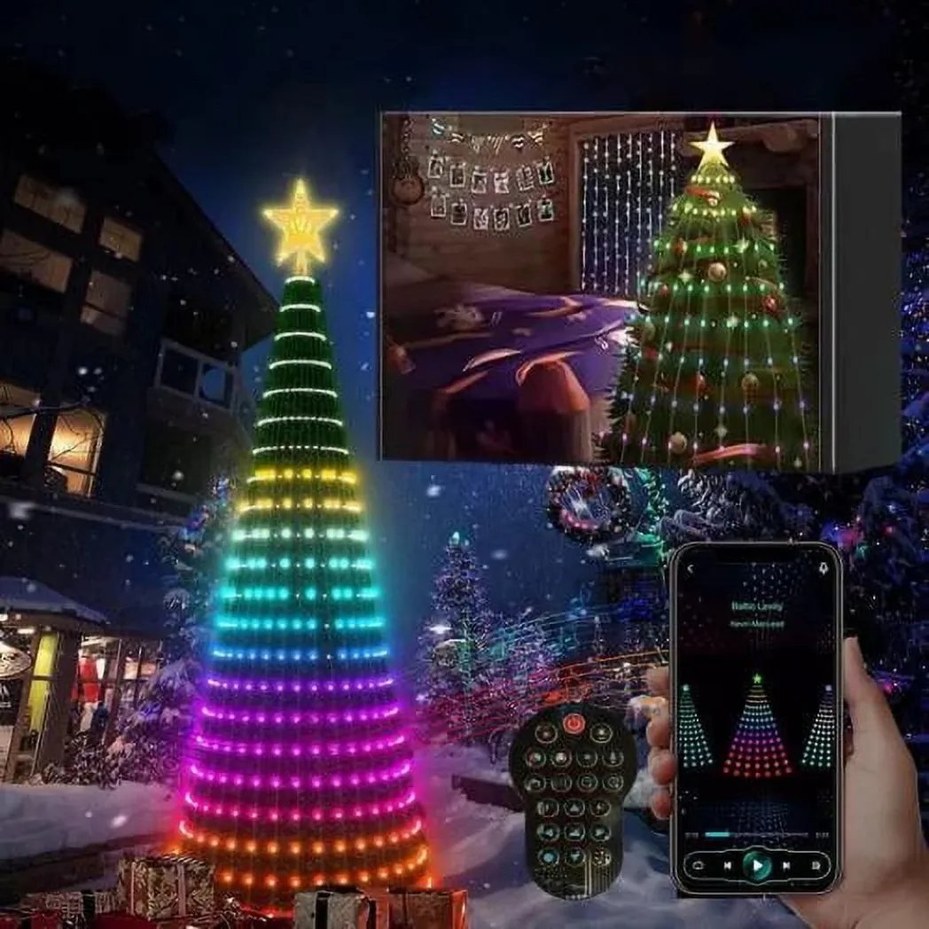 Christmas Tree Lights For Decoration with Remote Control 1.8M 27 x 5 x 7 cm MulticolorHome DecorIlluminate your Christmas tree with the Multicolor Remote Control Lights! Not only do they feature a Classic Warm white style, but they also offer a multi-colo