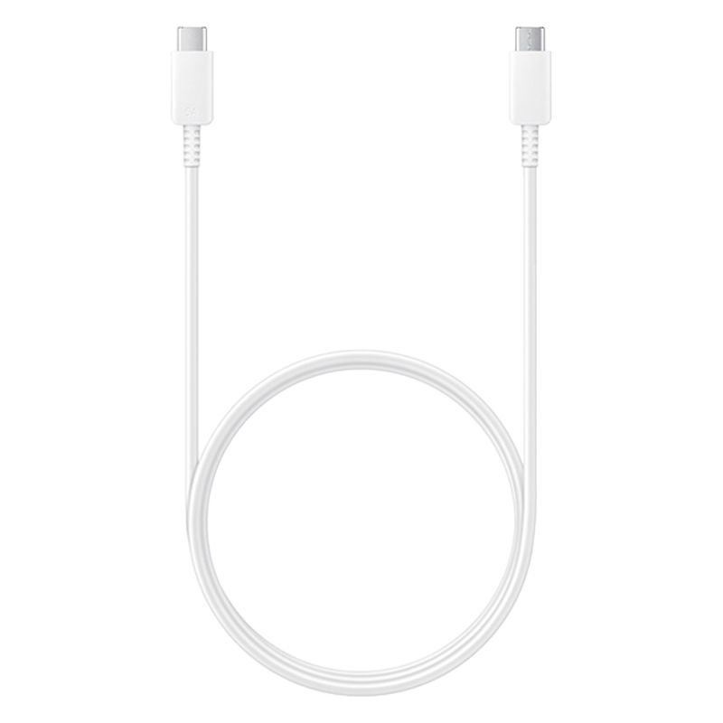 Samsung USB-C to USB-C Cable (1m) WhiteMobile AccessoriesThe Samsung USB-C Cable lets you charge your USB-C device as well as sync your photos, music and data to your smartphone or laptop at blazing charge and transfer speeds. In addition, the cable also
