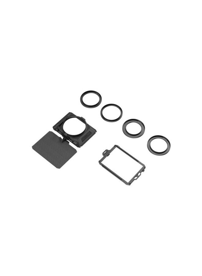 SmallRig Mini Matte Box 3196Camera AccessoriesPortable and compact. Holds plug-in filters and round filters at the same time. Compatible with CPL, ND filter, etc, easy assembly and disassembly. Supports multiple 4 x 5.65” filters. Fits various lenses (52/