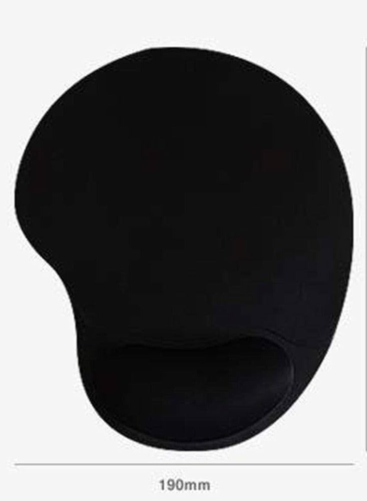 Mouse Pad With Wrist Support Black