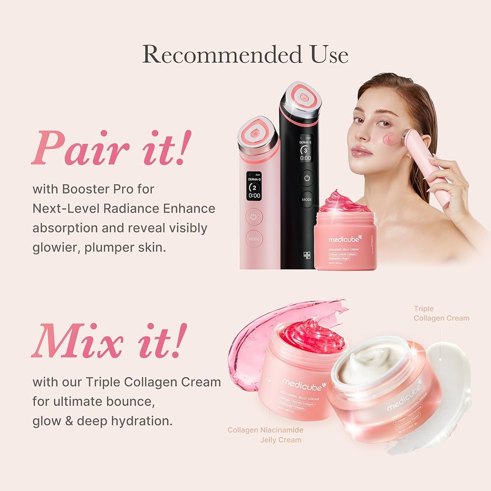 medicube Collagen Niacinamide Jelly Cream 50ml – Freeze-Dried Hydrolyzed Collagen, Hydrating & Firming