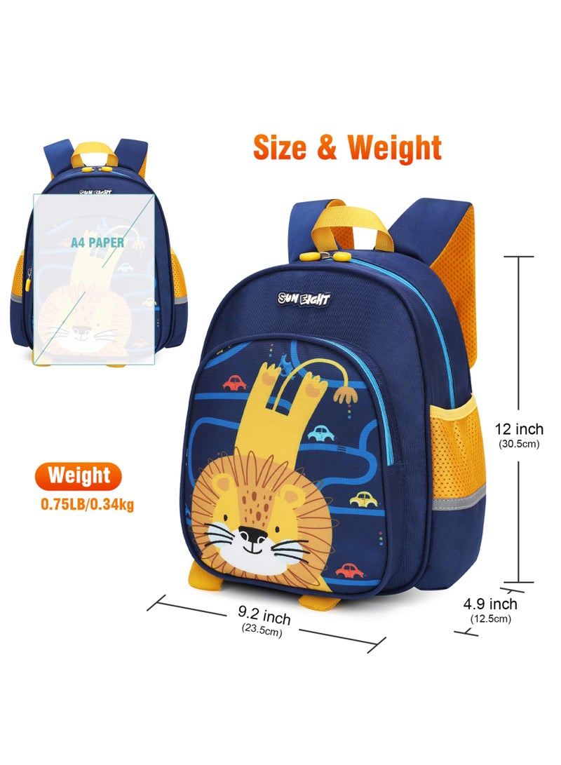 Sun Eight Premium Kids School Backpack SE22063 – Water-Resistant Polyester, Padded Straps & Back, Multi-Compartment, Unisex