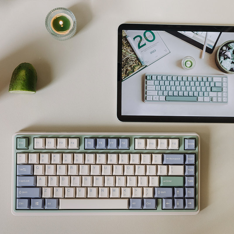 Keystrook Minilo 75% Keyboard - EucalyptusComputer & Laptop AccessoriesIntroducing the Keystrook Minilo 75% Keyboard: a compact yet powerful mechanical keyboard designed for gamers and professionals seeking efficiency without sacrificing functionality. It
