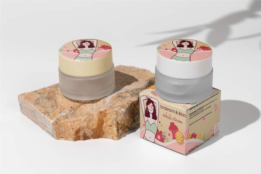 Sensorial Underarm & Bikini Whitening Cream 10 G. X 2 PacksPersonal CareMain Active Ingredients: Acerola Cherry, White Strawberry, Bisabolol, Camu Camu, Aloe Vera Extract, Jeju Dongbaek, Blue Green Algae Extract. Benefits: Underarm cream Deodorant with wh