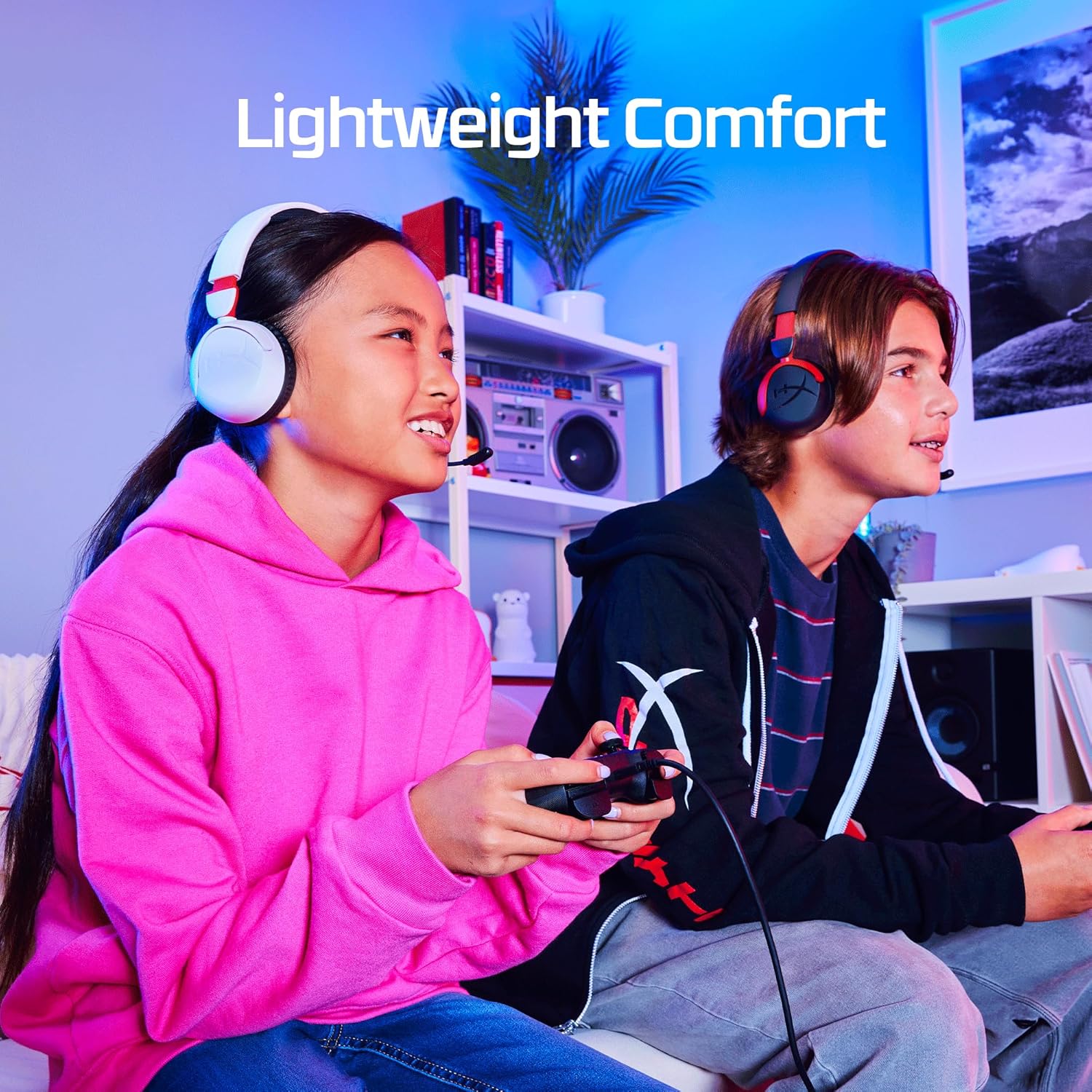 Hyperx Cloud Mini Wired Gaming HeadsetGaming Headsets🎧 Designed for Young Gamers: Tailored for ages 8–12, offering a comfortable fit with memory foam ear cushions and a lightweight frame. 🔊 Safe Listening Levels: Built-in volume limiter ensures audio do