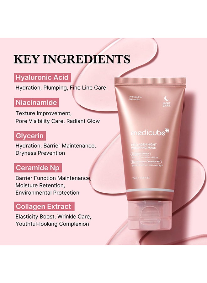 Overnight peel off collagen mask by Medicube for skincare