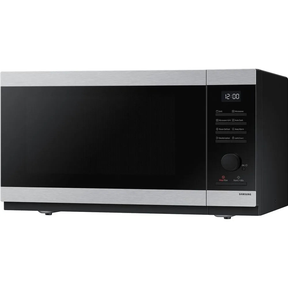 Samsung 40L Grill Microwave Oven MG40DG5524ATSG – 900W, Ceramic Enamel Interior, Recessed Handle, Black/Silver
