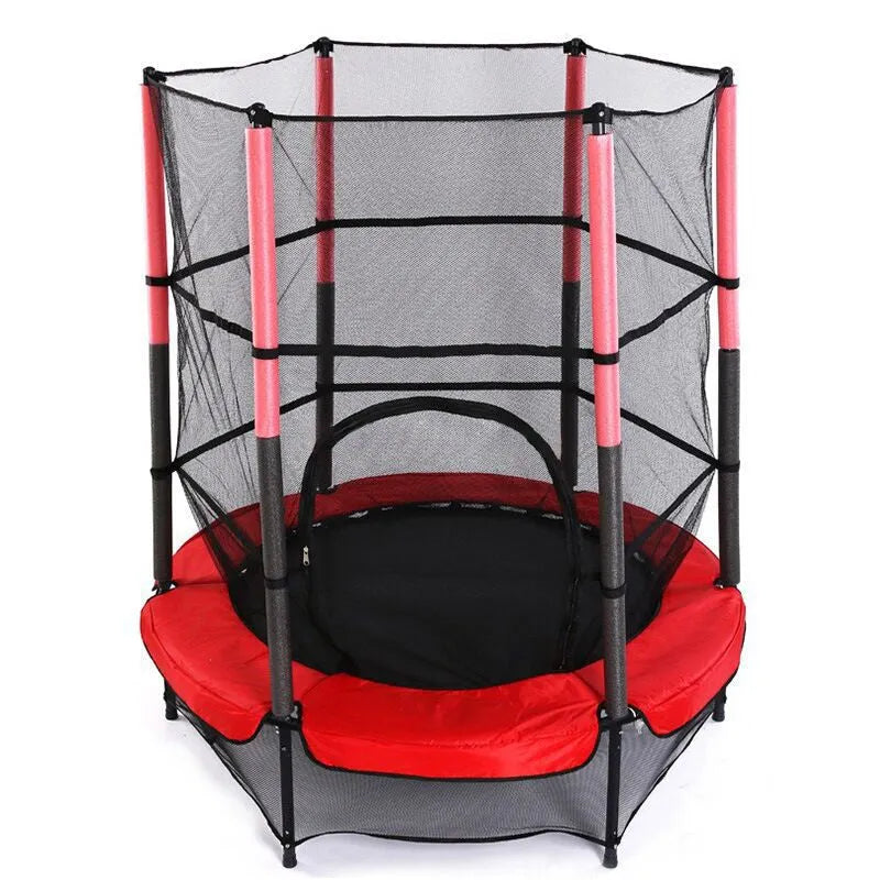 Trampoline for Kids 4ft Red - Durable And Easy to Assemble, MF-0724-55inchHome & OutdoorSafety use: the padded protective frame and net prevent kids from being injured while jumping or playing on it. The wide and tight ties connects the pole with the net