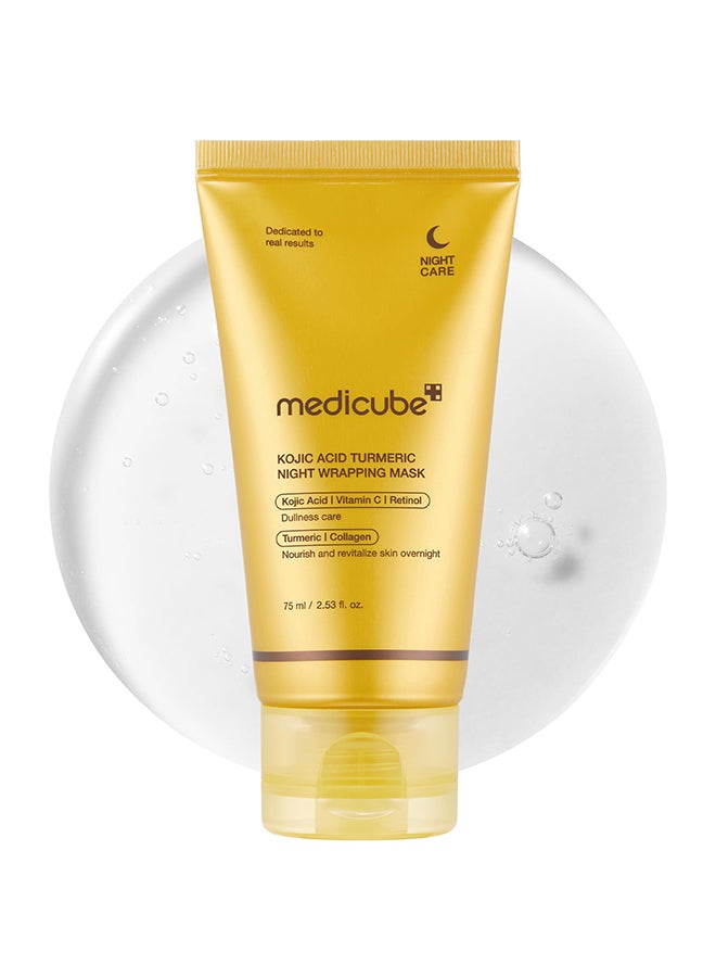 Medicube Turmeric Overnight Wrapping Peel Off Mask 2.53 fl oz for glowing skin