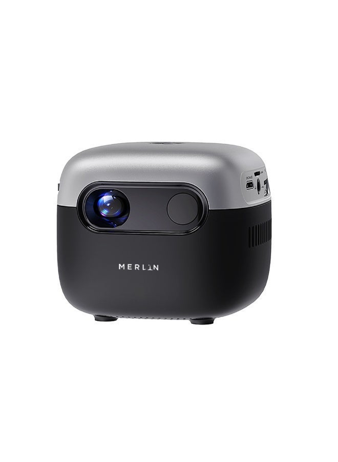 MERLIN Cube Premium Smart Portable Projector V2 – 240 UHD Display100 ANSI LUMENS 30K HOURS Led Lamp Life Build In Andoird and Smart App