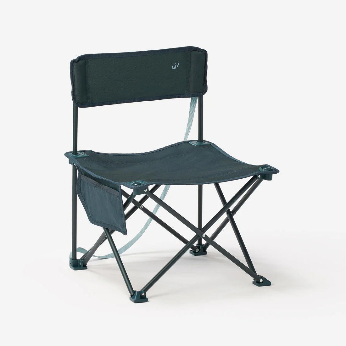 QUECHUA Low Camping Chair 100 – Compact Foldable Outdoor Chair with Carry Strap
