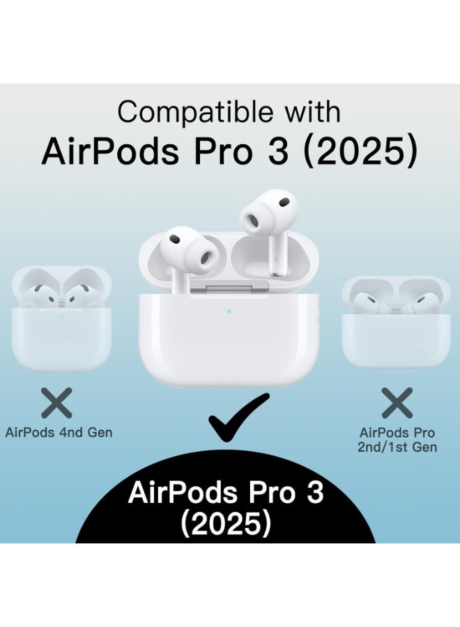 for AirPods Pro 3 Case, Clear Soft Transparent Military Grade Shockproof Cover, Compatible with AirPods Pro 3 Generation Case (2025)