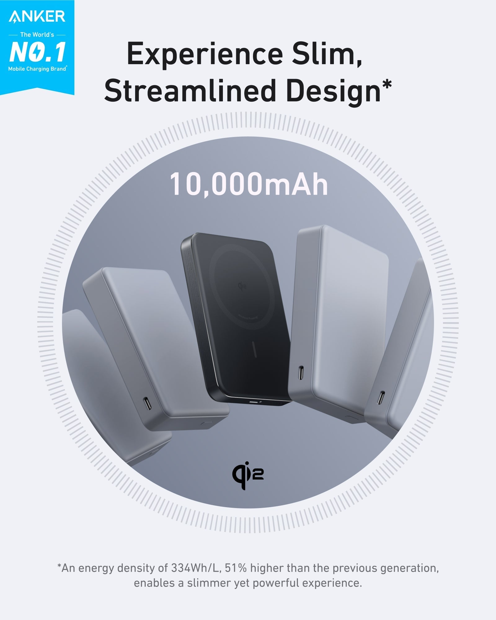 Anker MagGo Ultra Slim Power Bank 10000 Mah/ 30 W With Cable/ 15 W Mag SafeMobile AccessoriesSlimmest Power Yet At just 0.58 × 2.78 × 4.09 inches thick, achieve maximum portability and power with our slimmest design to date. (Note: Based on internal compa