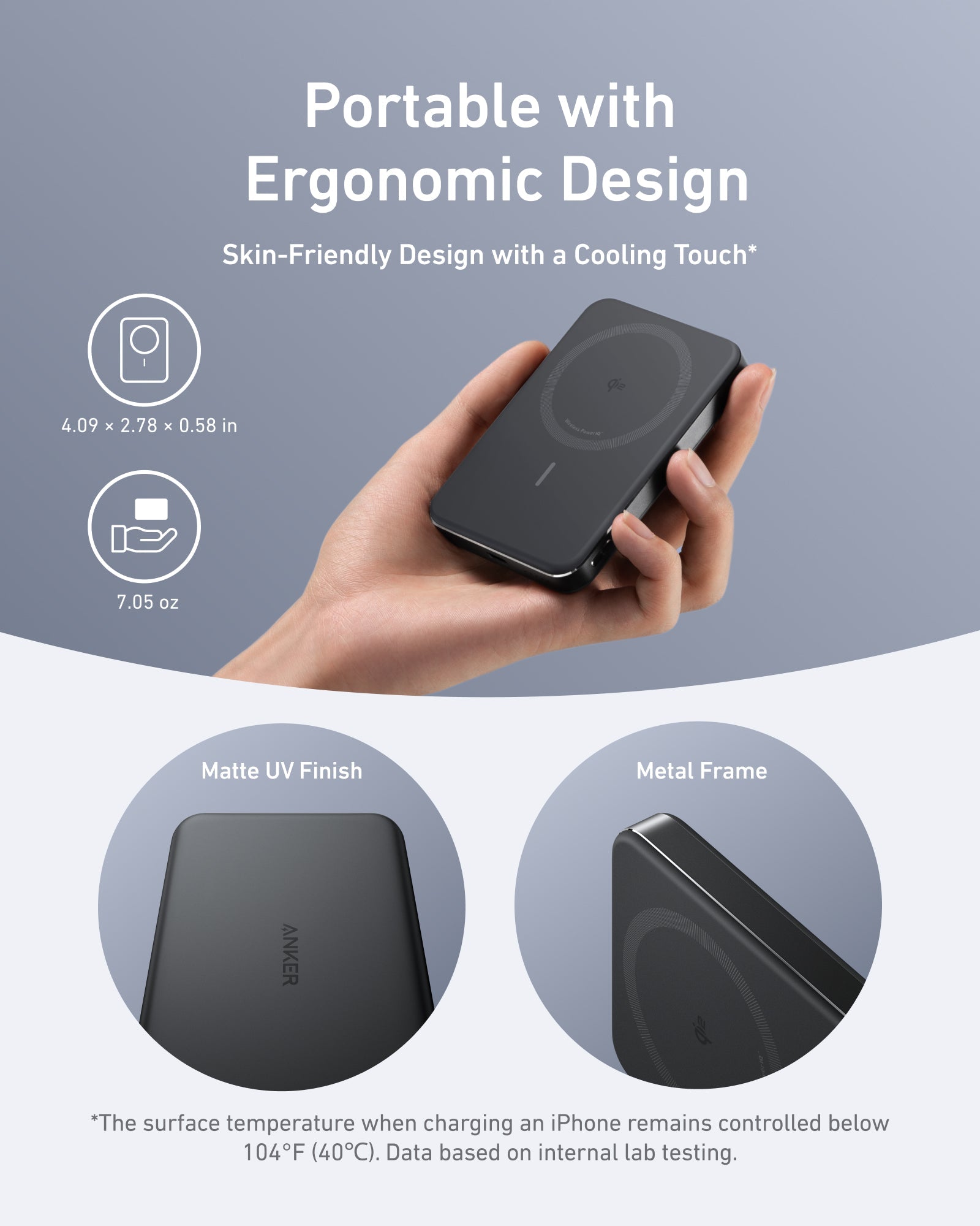 Anker MagGo Ultra Slim Power Bank 10000 Mah/ 30 W With Cable/ 15 W Mag SafeMobile AccessoriesSlimmest Power Yet At just 0.58 × 2.78 × 4.09 inches thick, achieve maximum portability and power with our slimmest design to date. (Note: Based on internal compa