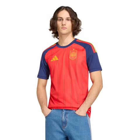 adidas Spain 2026 Home Jersey, Official Spain National Team Football Shirt, AEROREADY Moisture-Wicking Fabric, Short Sleeve Soccer Jersey, Red