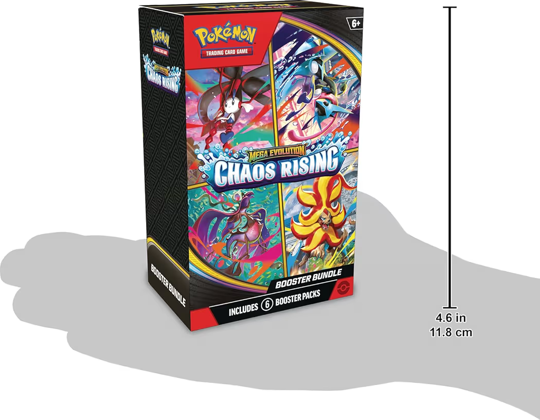 Pokémon TCG: Mega Evolution—Chaos Rising Booster Bundle, 6 Booster Packs, Official Pokémon Trading Card Game Expansion