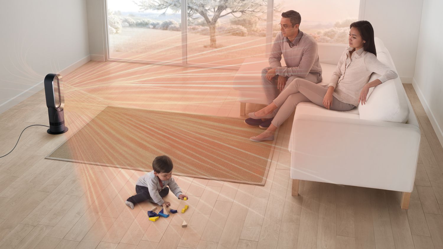 Dyson Hot+Cool fan heater AM09 (White/Nickel) International VersionHome Environment🌬️ Dual-function fan heater – heats in winter, cools in summer 🎯 Dyson Jet Focus control: choose focused or diffused airflow 🌡️ Precise thermostat maintains desired temp