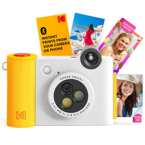 Kodak Smile+ 2x3 Digital Instant Camera with Mobile Photo Printer - White