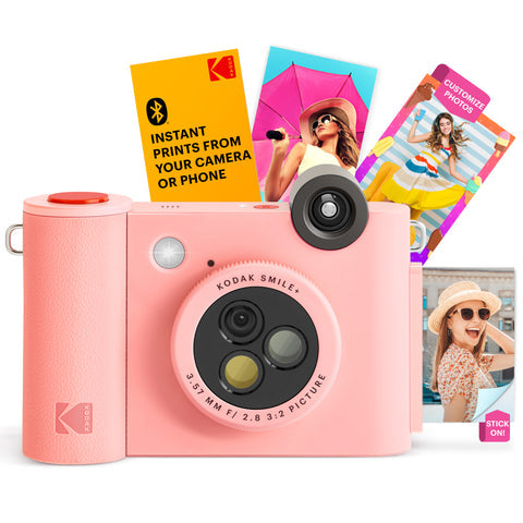 Kodak Smile+ 2x3 Digital Instant Camera with Mobile Photo Printer -Pink