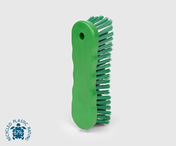 Lever HBC Stiff Hand ScrubSustainable LivingWith its robust and sturdy filaments, this powerful tool is designed to effortlessly agitate and effectively eliminate even the most tenacious surface debris. ECO - Environmental Friendly Size: 180mm. Model No.