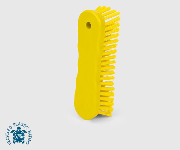 Lever HBC Stiff Hand ScrubSustainable LivingWith its robust and sturdy filaments, this powerful tool is designed to effortlessly agitate and effectively eliminate even the most tenacious surface debris. ECO - Environmental Friendly Size: 180mm. Model No.
