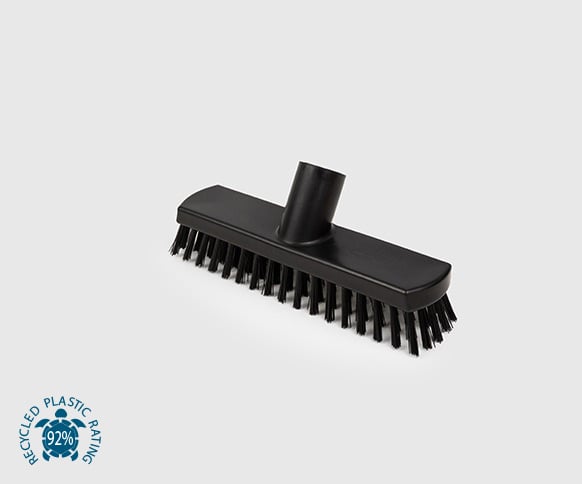 Lever HBC Stiff Deck Scrub Brush with Aluminum handle with Blue GripSustainable LivingAn efficient solution for swift clearing of small to medium areas. The product is equipped with stiff filaments that are specifically designed to tackle and remove stubb