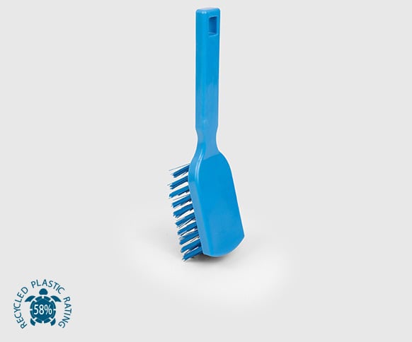 Lever HBC Stiff Utility BrushSustainable LivingWhen it comes to spot cleaning, this stiff utility brush is the perfect tool for the job. ECO - Environmental Friendly Size: 215mm. Model No. B1920 Made in UK Specifications Length 238 mm Width 50 mm Height 4