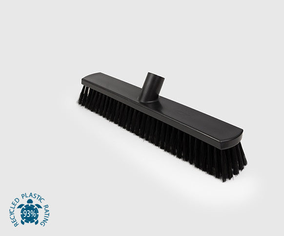 Lever HBC Stiff Sweeping Brush with Aluminum handle with Blue GripSustainable LivingAn efficient solution for swift clearing of small to medium areas. The product is equipped with stiff filaments that are specifically designed to tackle and remove stubbor