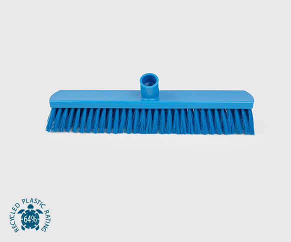 Lever HBC Stiff Sweeping Brush with Aluminum handle with Blue GripSustainable LivingAn efficient solution for swift clearing of small to medium areas. The product is equipped with stiff filaments that are specifically designed to tackle and remove stubbor