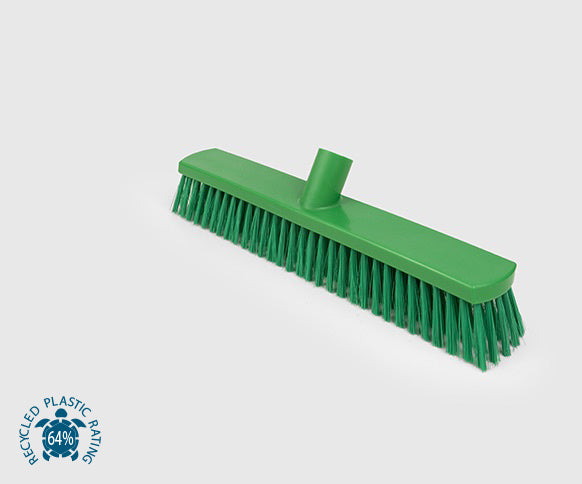 Lever HBC Stiff Sweeping Brush with Aluminum handle with Blue GripSustainable LivingAn efficient solution for swift clearing of small to medium areas. The product is equipped with stiff filaments that are specifically designed to tackle and remove stubbor