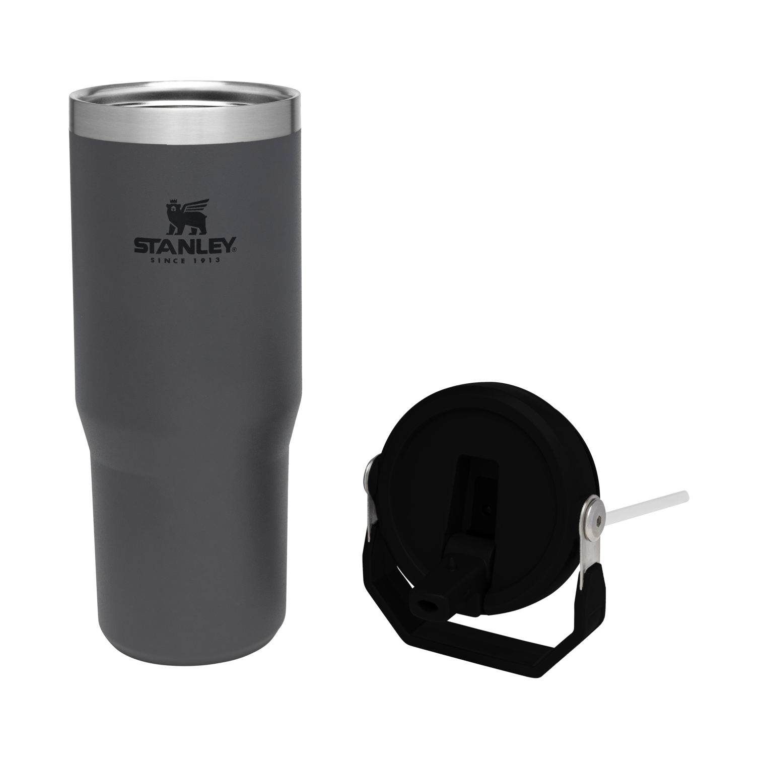 STANLEY The Iceflow Flip Straw Tumbler | 30oz - CharcoalKitchen StorageDelivery within 7-10 working days These bold, colorful tumblers are made to keep you hydrated in a fully functional style. Ideal for car commutes or workouts at home, it has a built-in